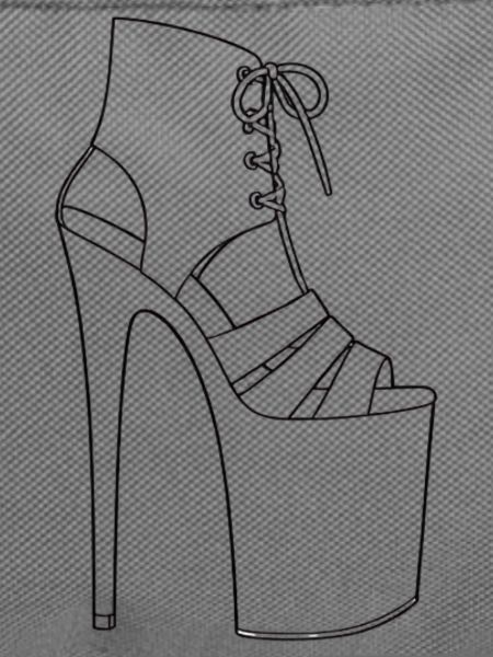 Pole Dance Heel: Schnür-Platform-Stiletto