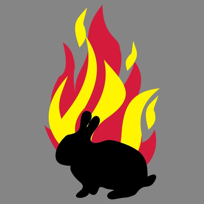Bunny with fire