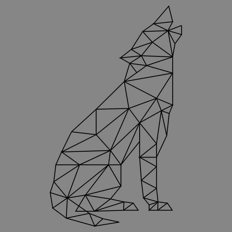 Wolf Call Wolf Contour Silhouette