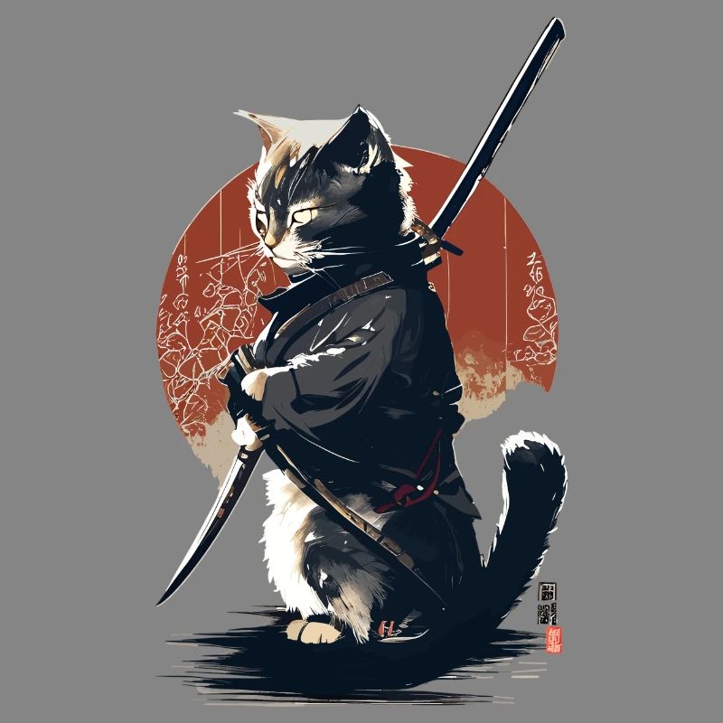 Kawaii Neko Samurai : Katzen-Samurai