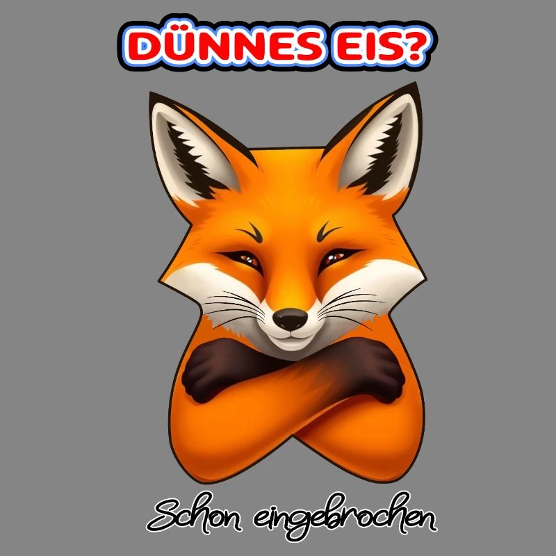 Frecher Fuchs –Dünnes Eis Spruch