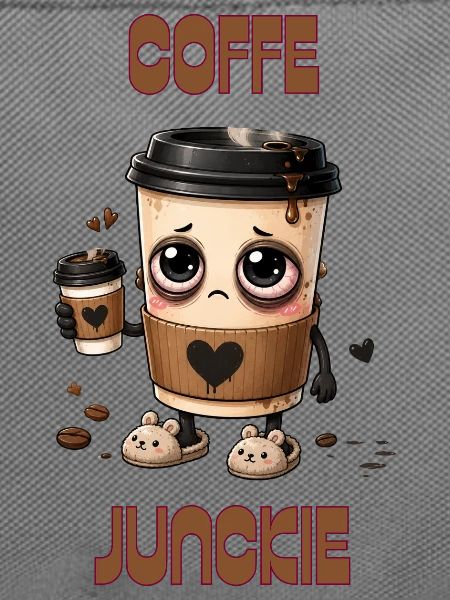 Kaffeejunkie Becher Cartoon