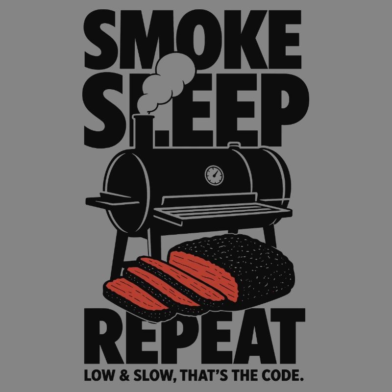 Smoke Sleep Repeat BBQ Design