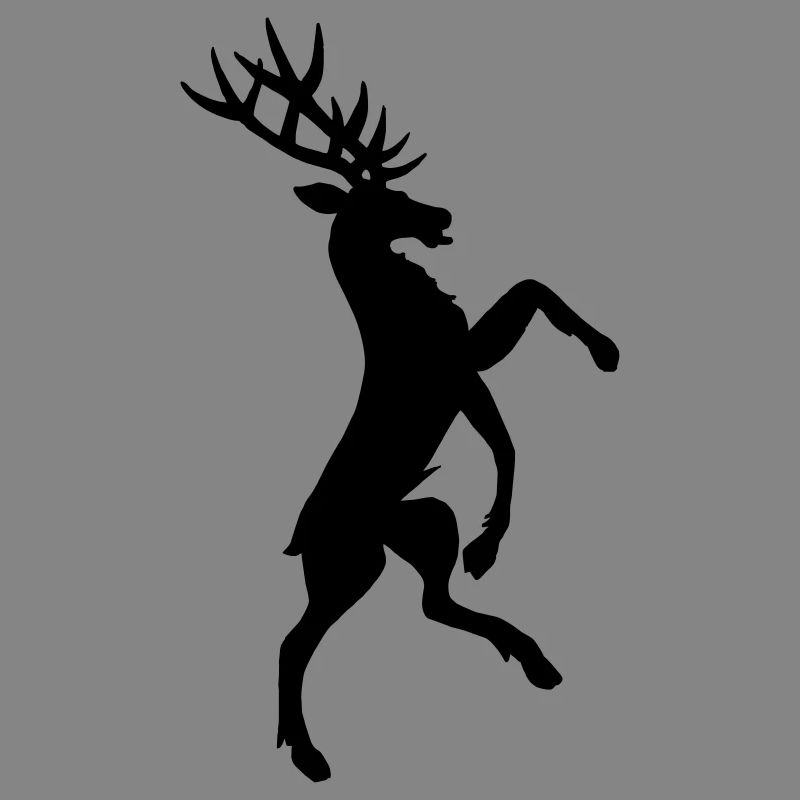 Stehende Hirsch Heraldik Schattenfigur