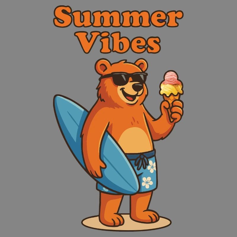 Summer Vibes Bear - Sommerbär mit Eis
