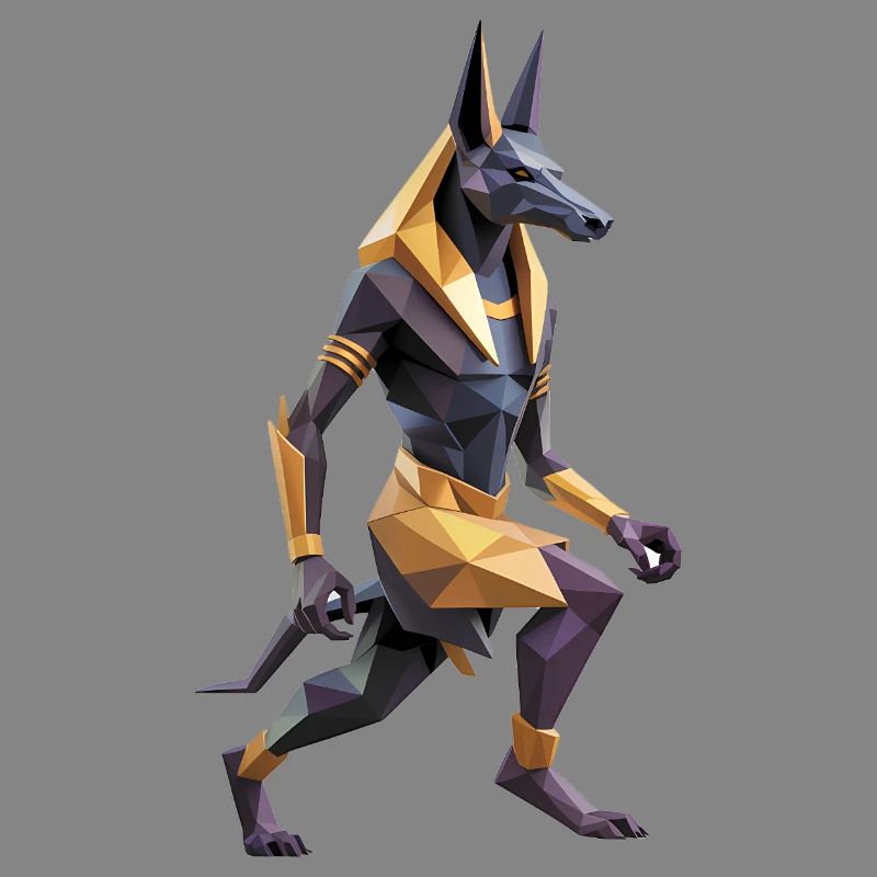 Anubis - Cooles Low Poly Logo