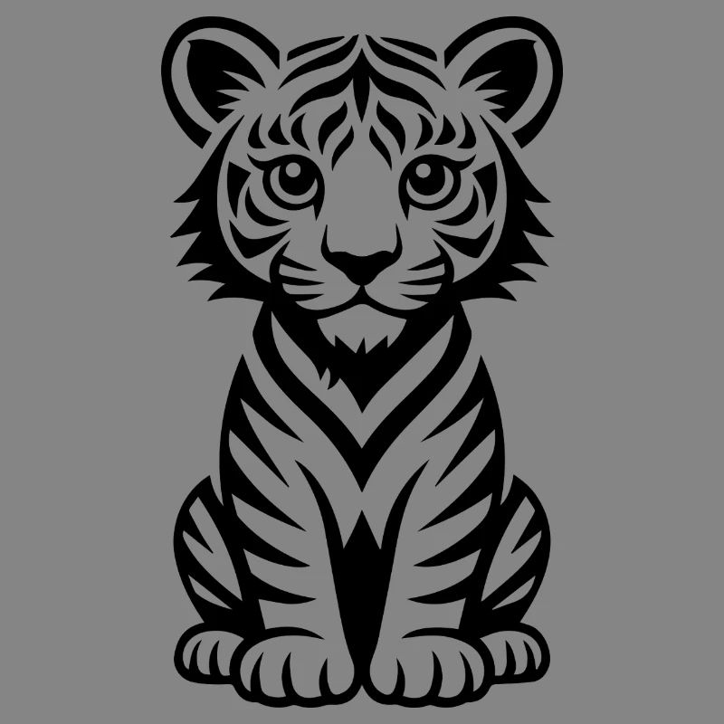 Minimal linear tiger for textiles