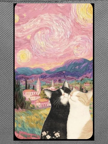 Katzen unter dem Sternenhimmel