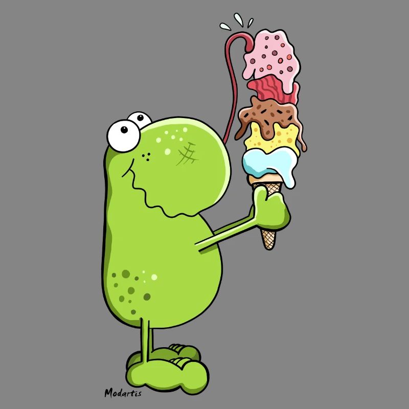 Frosch mit Eis