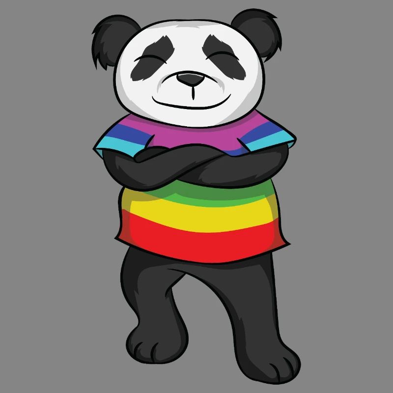 Panda Rainbow Pride  with Attitude