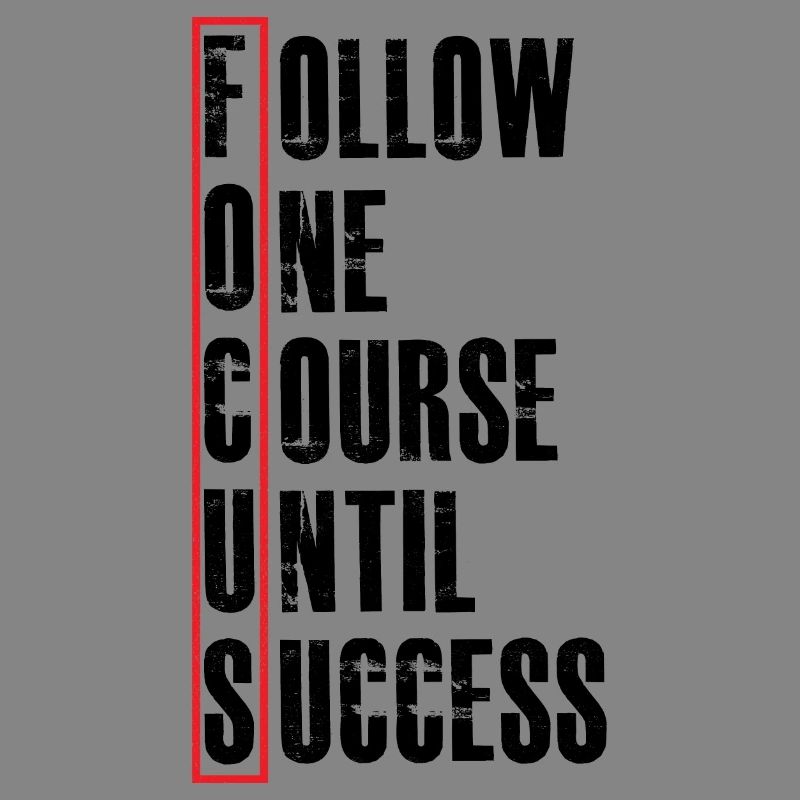 follow one course until