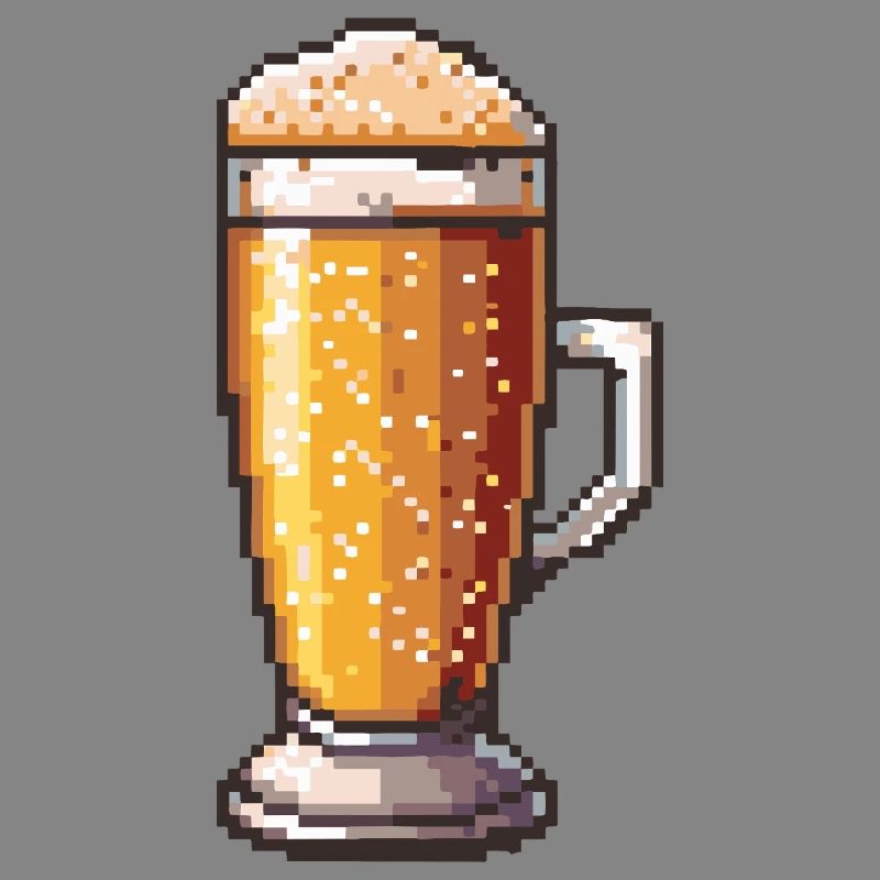 Pixelbier Krug Retro Glanz