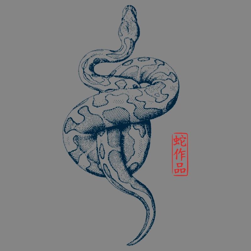 Python mit Kanji Stempel