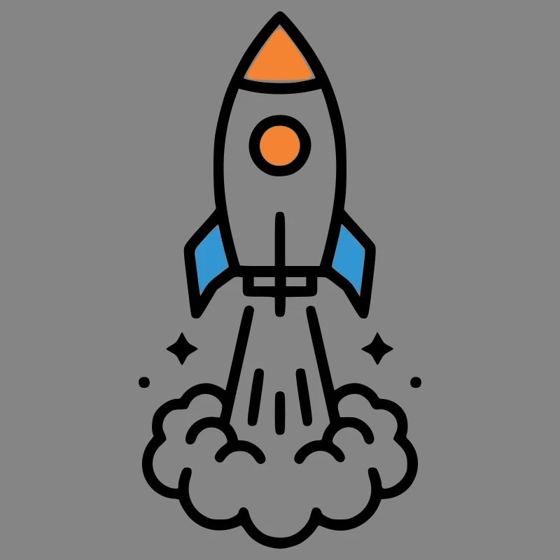 Comic spatial Rocket Launch