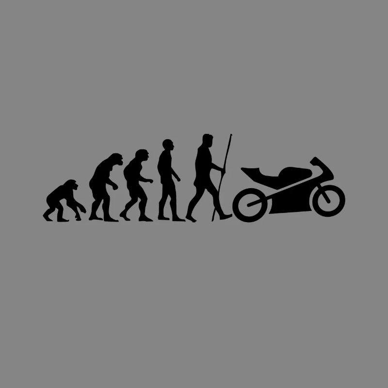 L'évolution de l'humanité est la moto