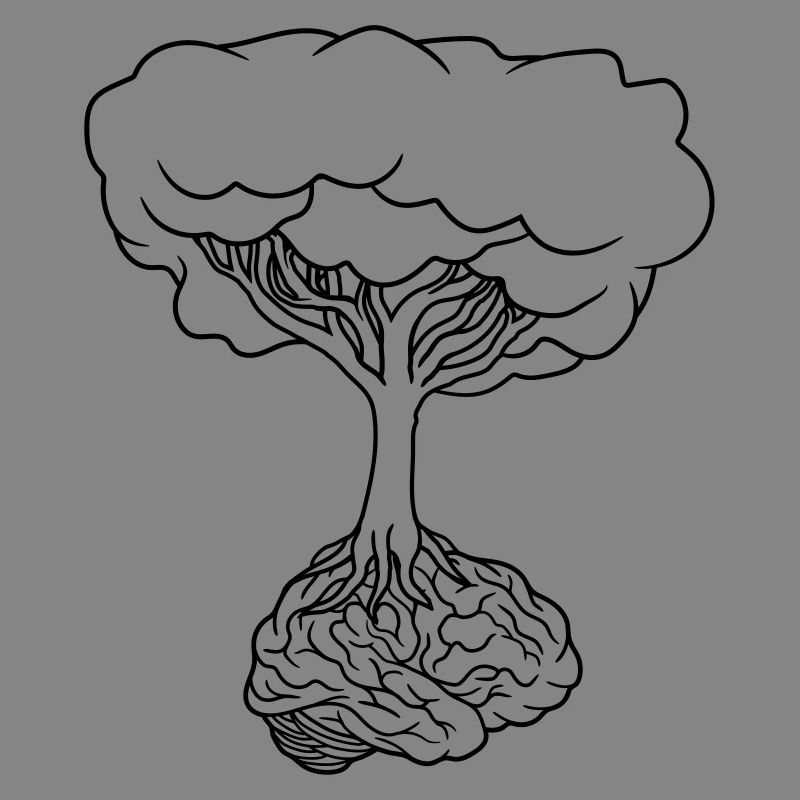 Brain under tree