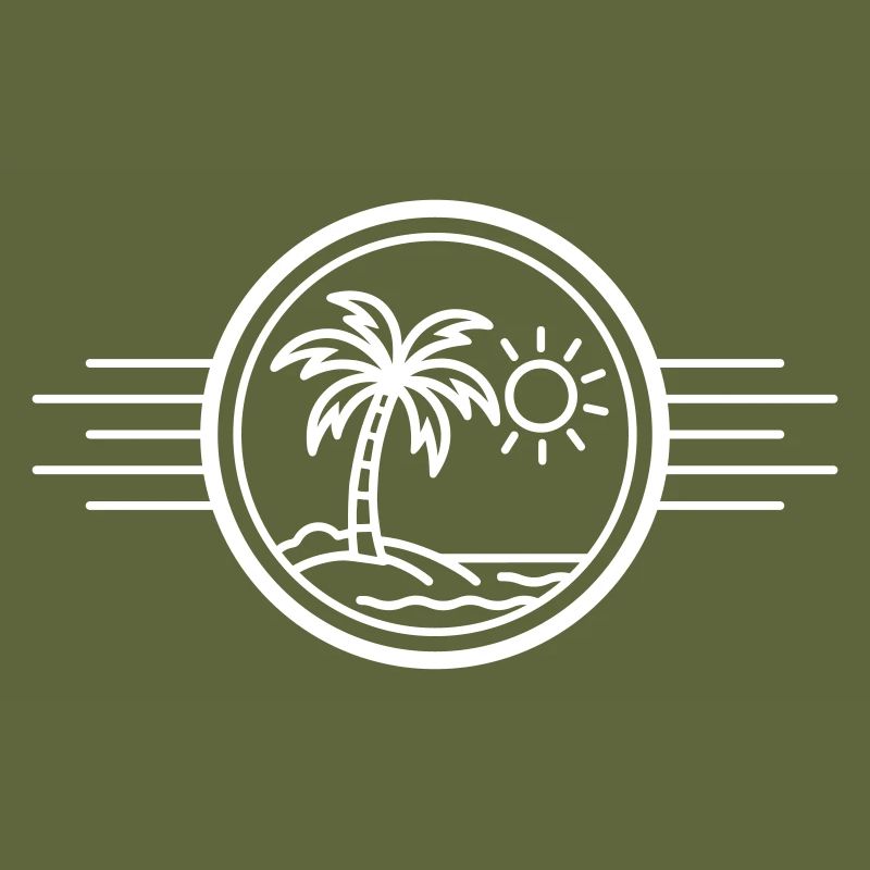 Beach Palm Trees Ocean