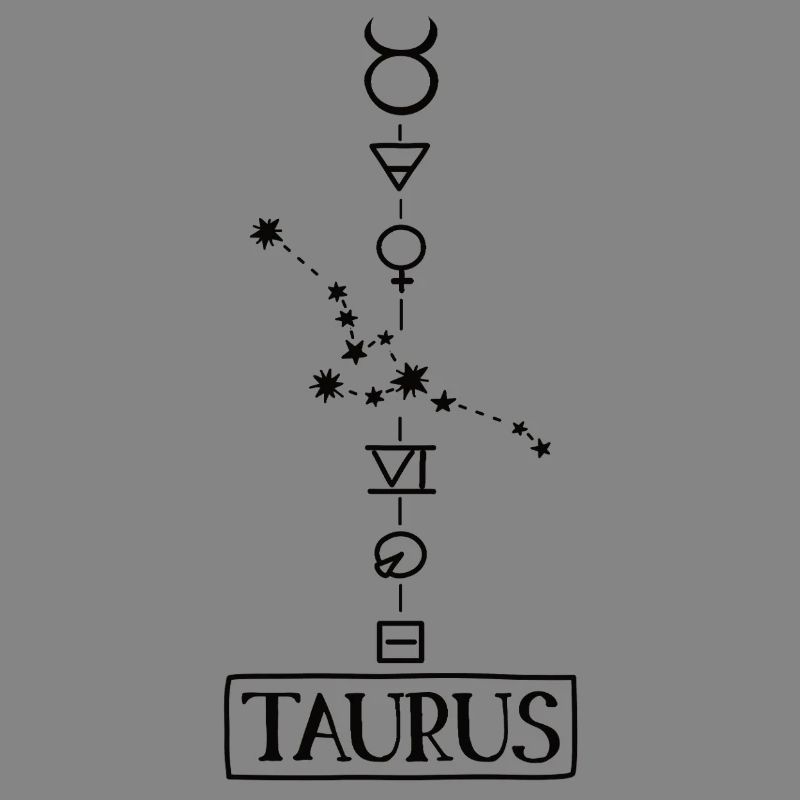 Taurus - Stier Sternzeichen - schwarz