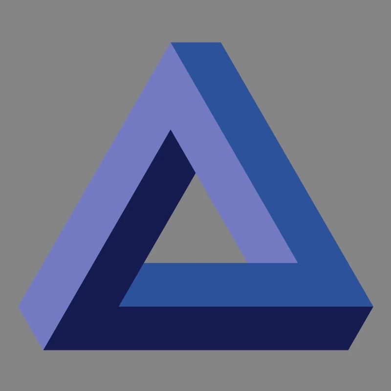 Optical illusion triangle