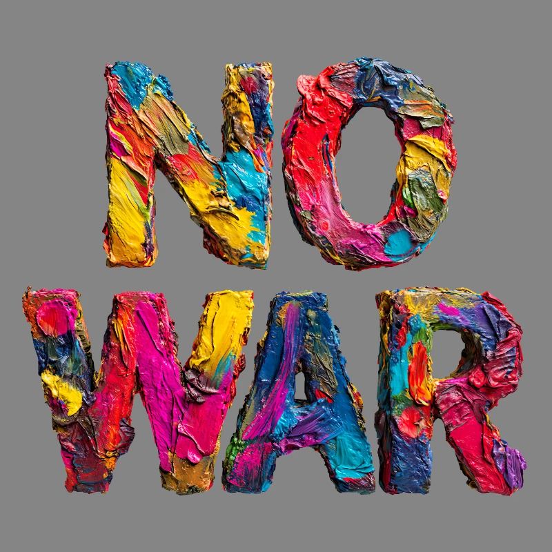 No War Farbstarkes Statement