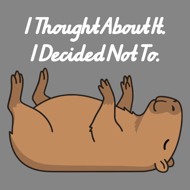 Capybara Lying Humor Procrastination Sloth