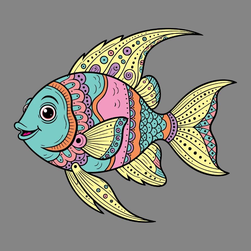 Colorful Psychedelic Coral Fish