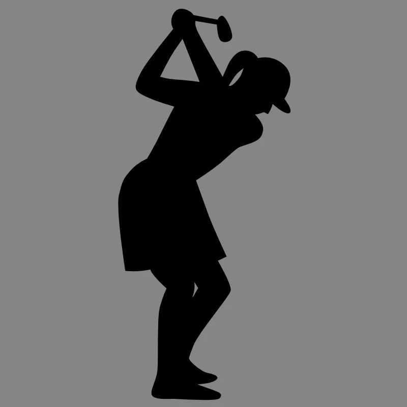 Golferin beim Abschlag