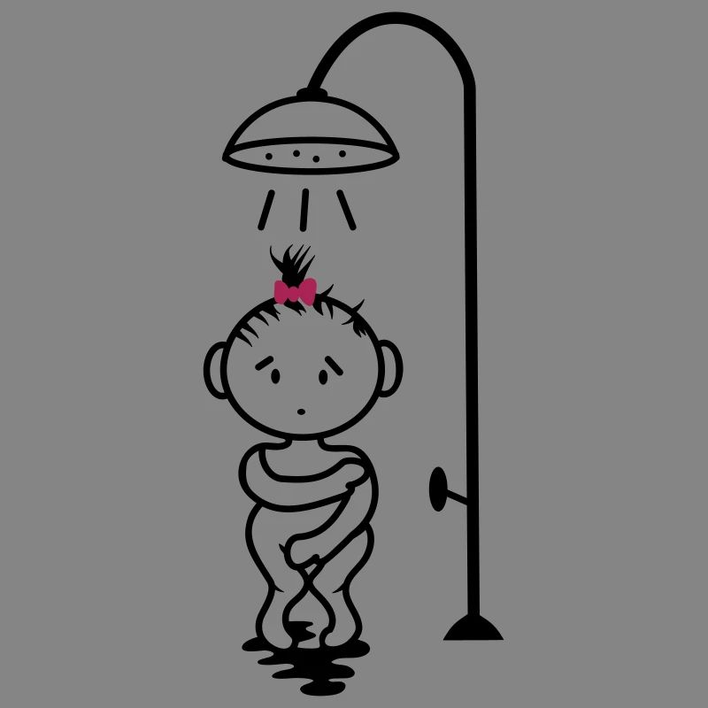 fille timide sous la douche