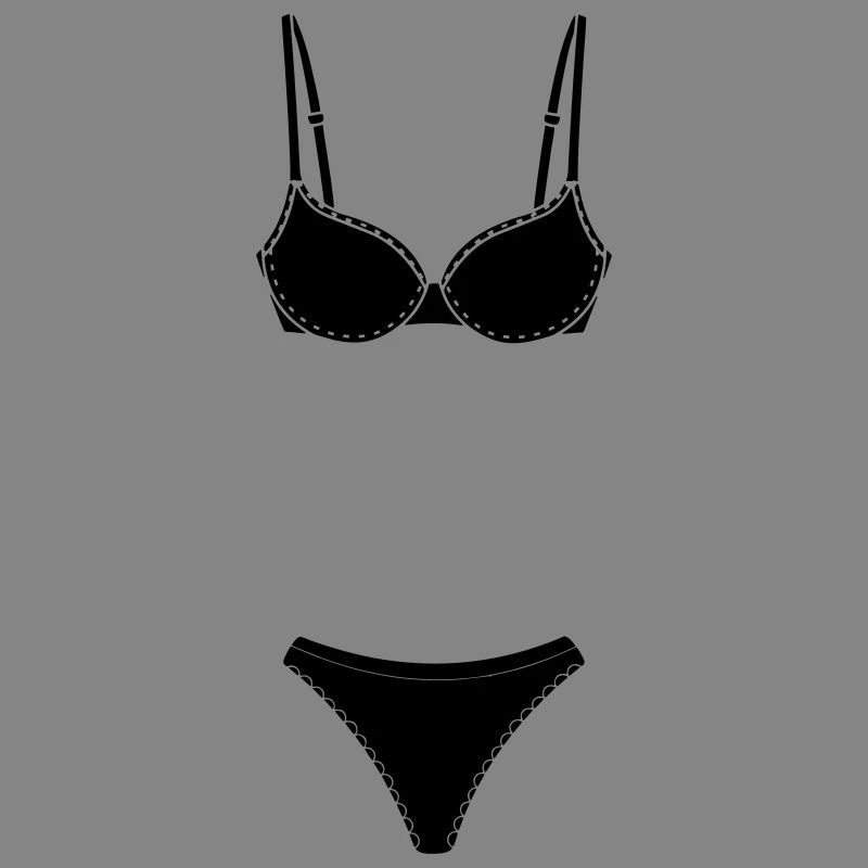 Dessous- oder Bekini-Logo für Geschäft oder Marktstand