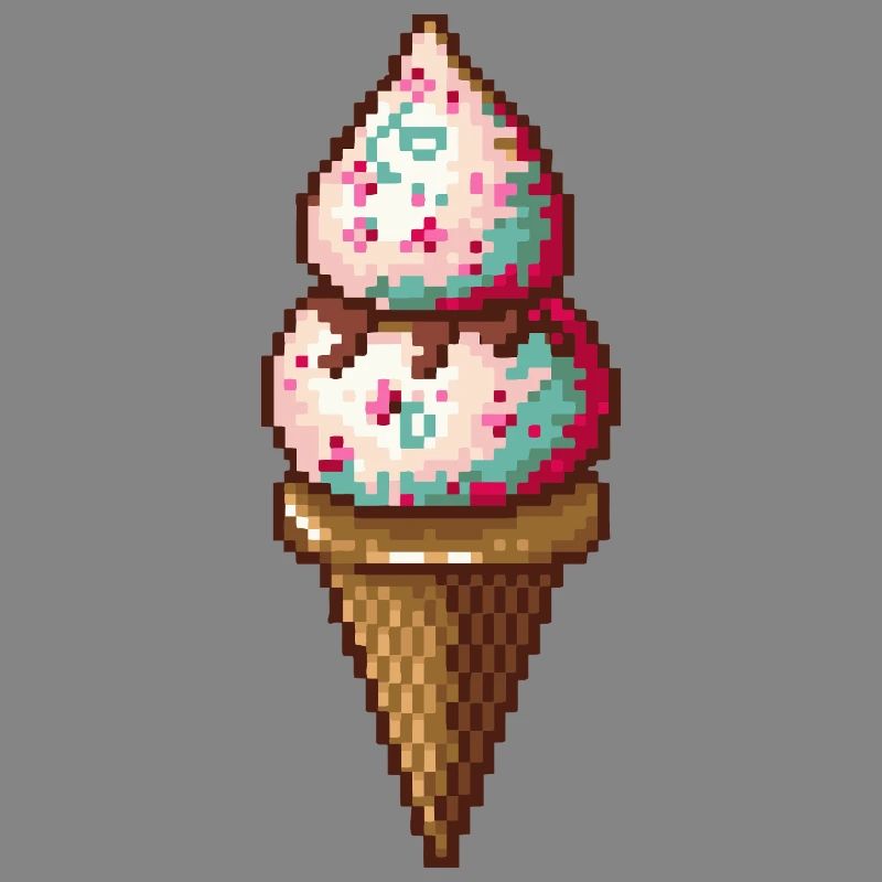 Pixel Eiscreme in Pixelkunst