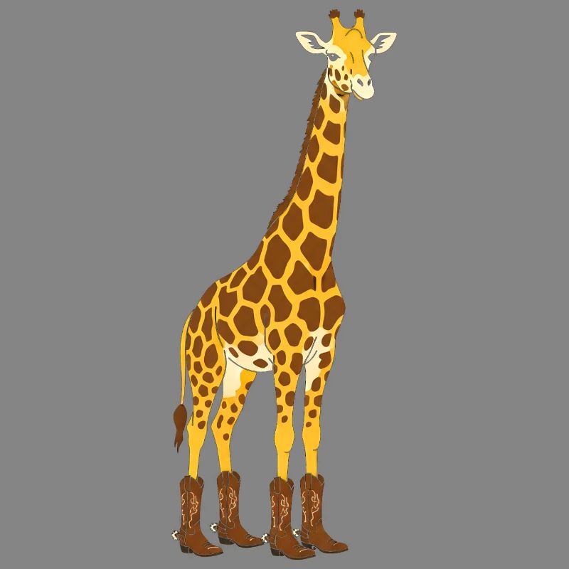 Giraffe with boot statement