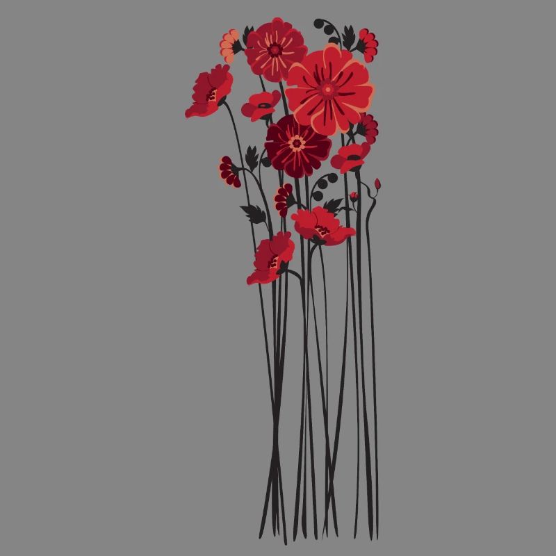 Illustration de fleurs de galets
