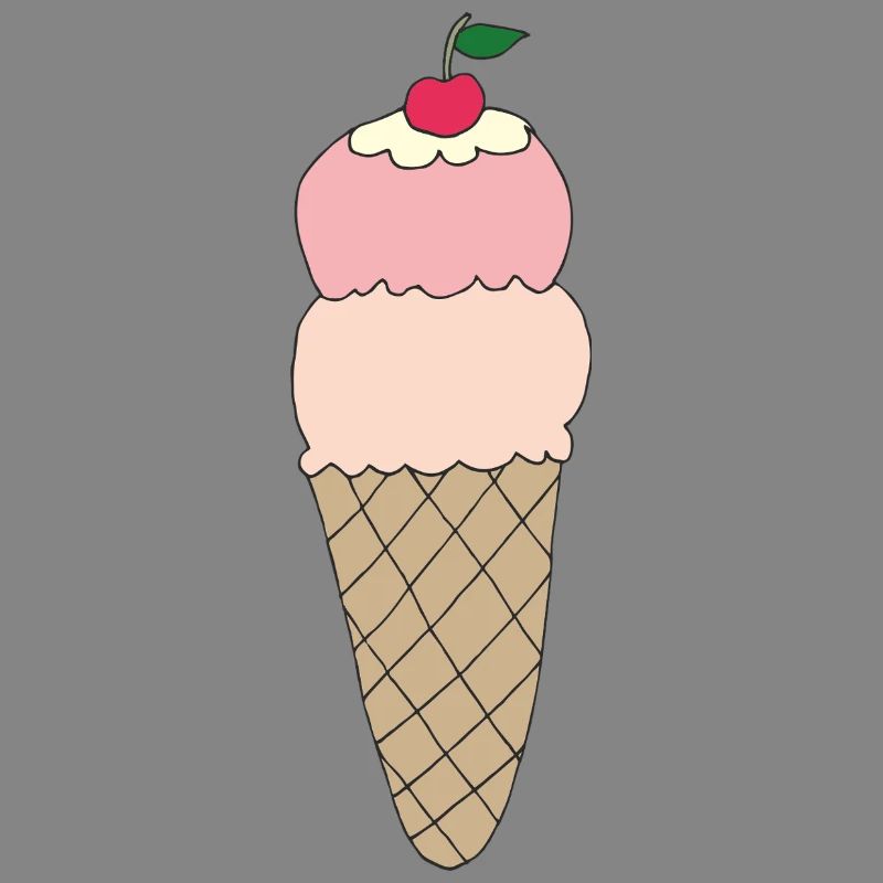 Eiscreme mit Kirsche Design