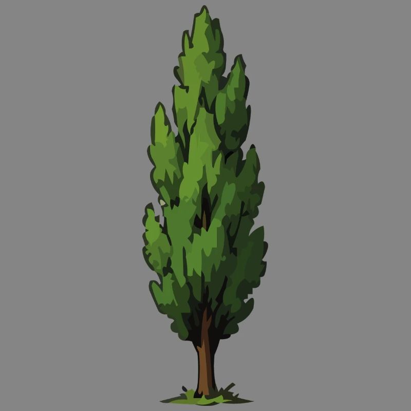 Stylized Green Tree Shape