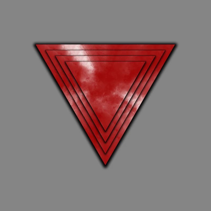 Abstrakte Pyramide in Rot