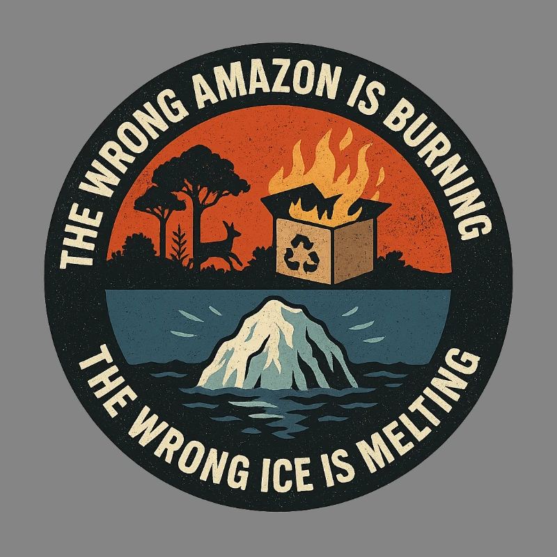 The wrong forest is burning. The wrong iceis melts