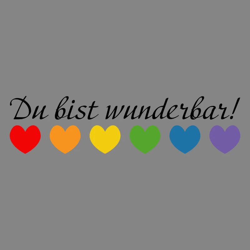 Regenbogenherzchen du bist wunderbar