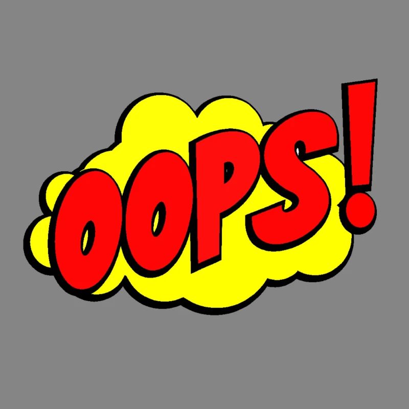 Cartoon Oops Comic Design