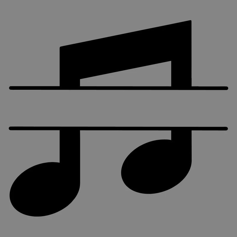 Musical note text banner