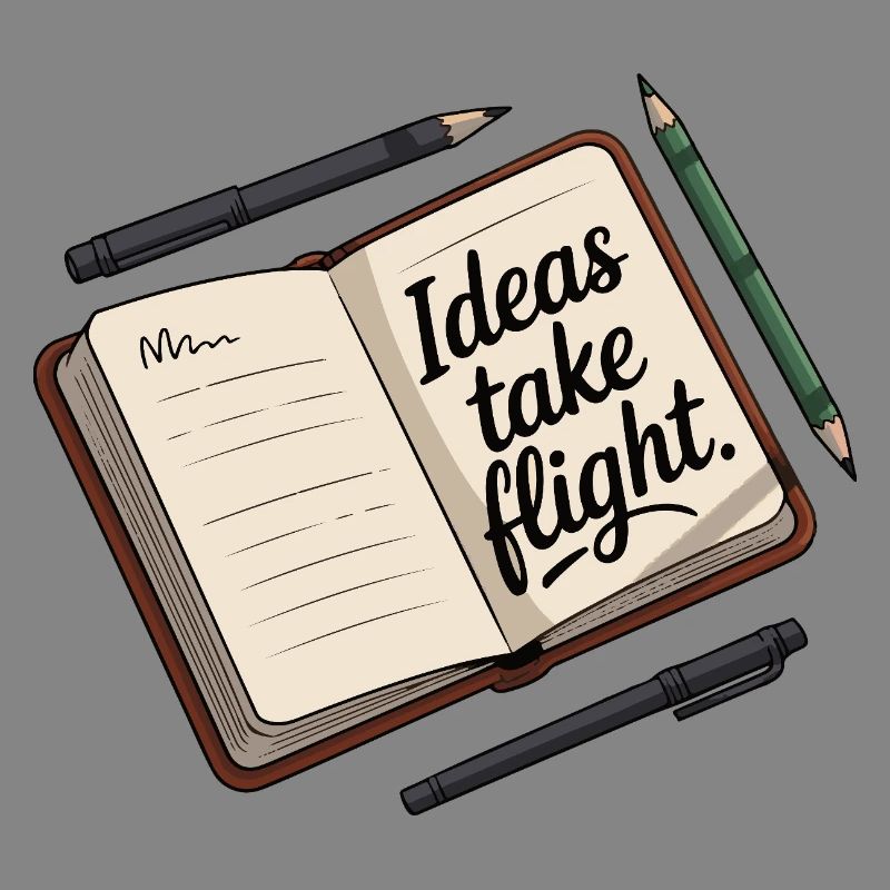 Ideas Take Flight Notebook Art