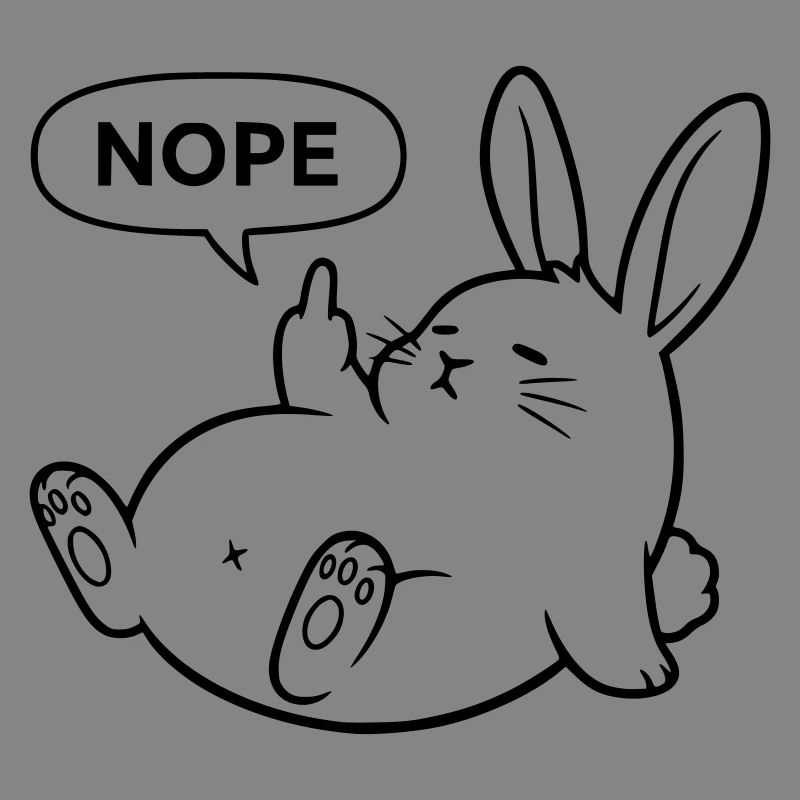 Nope Kaninchen | Freches Hasen Statement