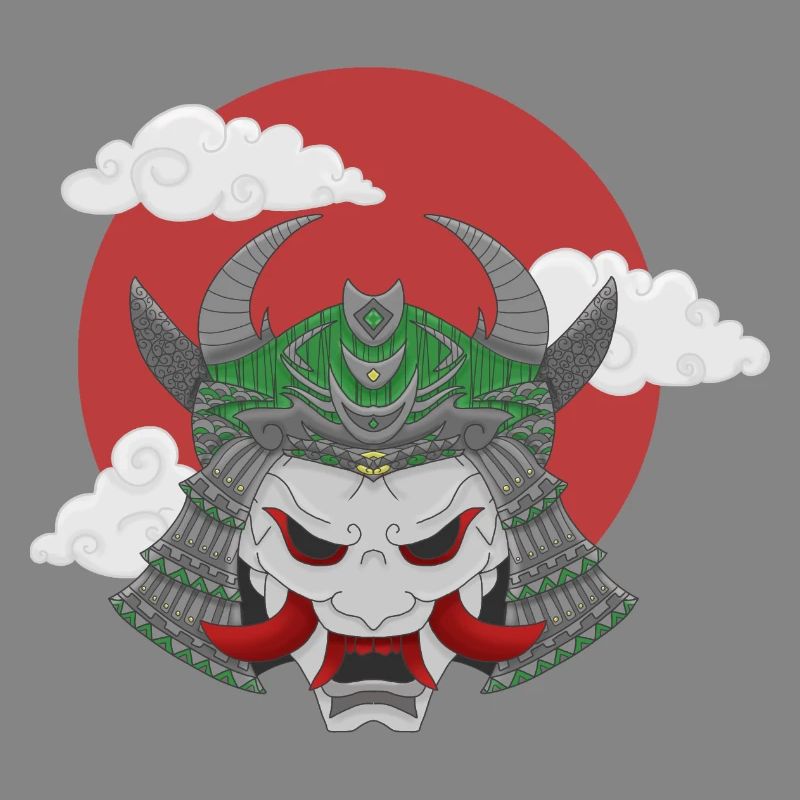 Oni x Samurai Graugrün