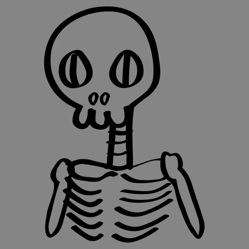 Gerippe Skelett Comic Halloween