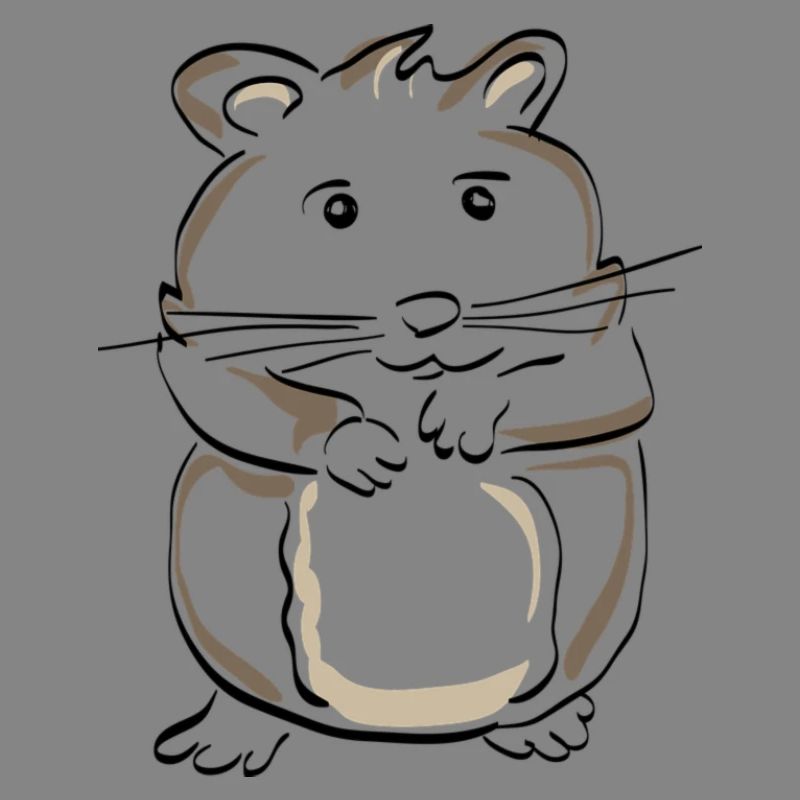 Gezeichneter Hamster - Perfekte Geschenkidee!