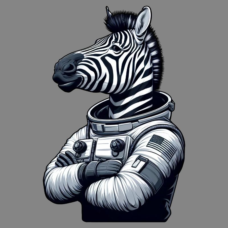 Zebra Astronaut: Space Exploration