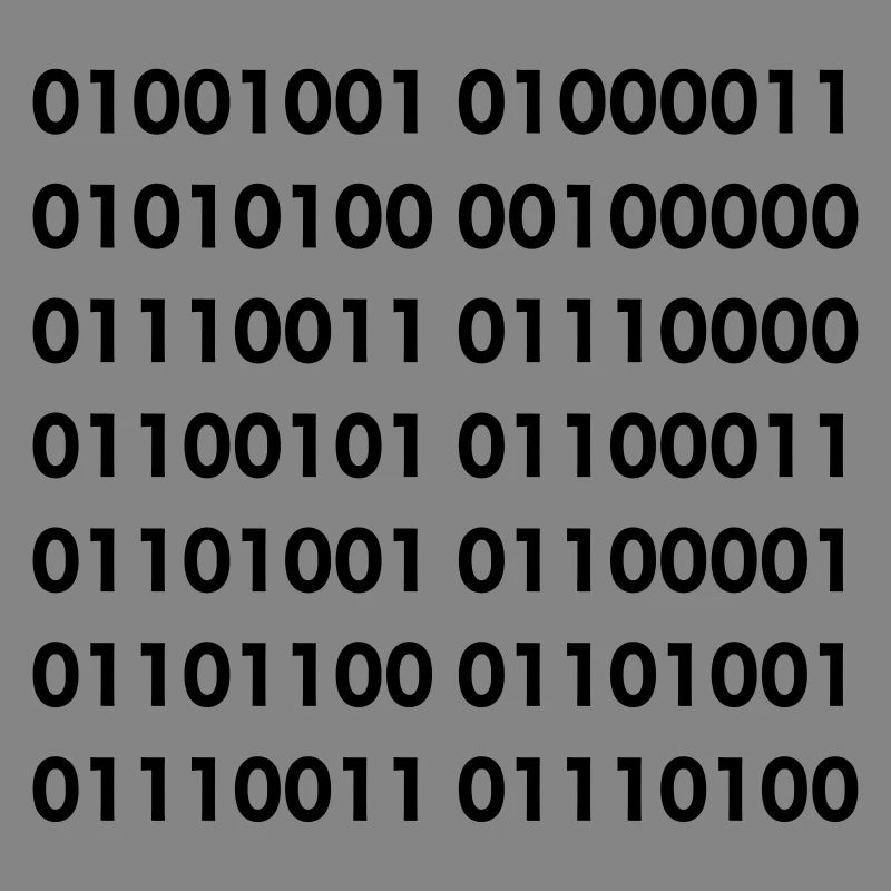 ICT specialist in binary. Software humor shirt #