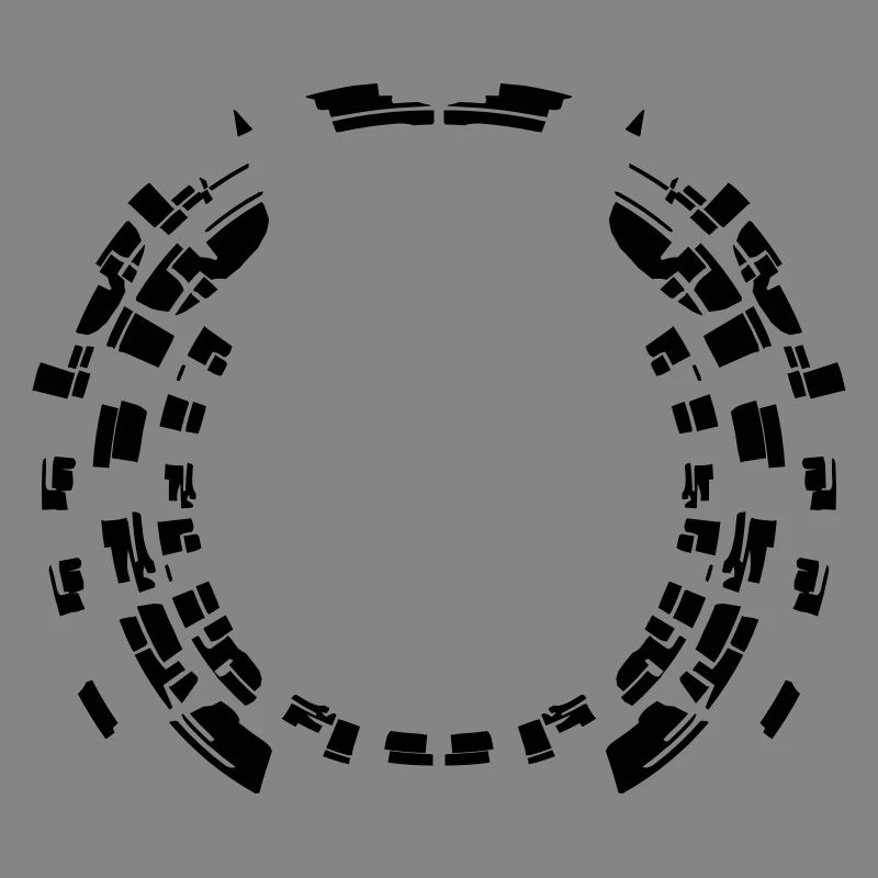 Circle border pattern round frame