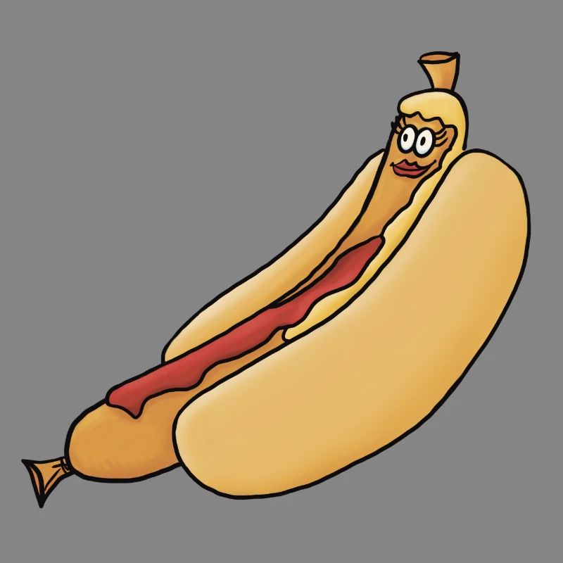 relaxed bockwurst in a bun