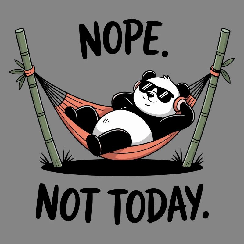Chilling Panda Relaxing in Hammock