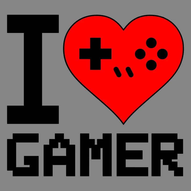 Herz mit Game-Controller Silhouette
